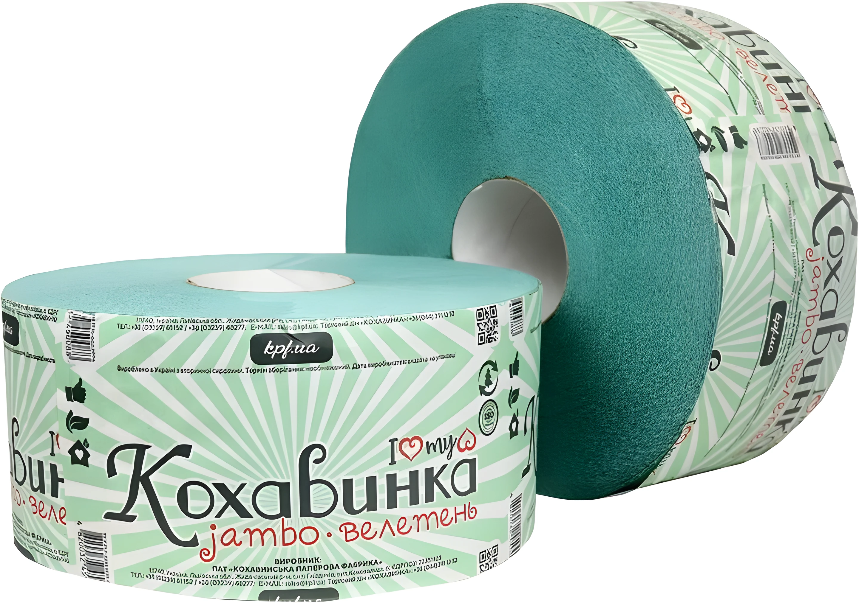 Папір туалетний велетень макулатурний одношаровий Кохавинка на гільзі сірий 125м