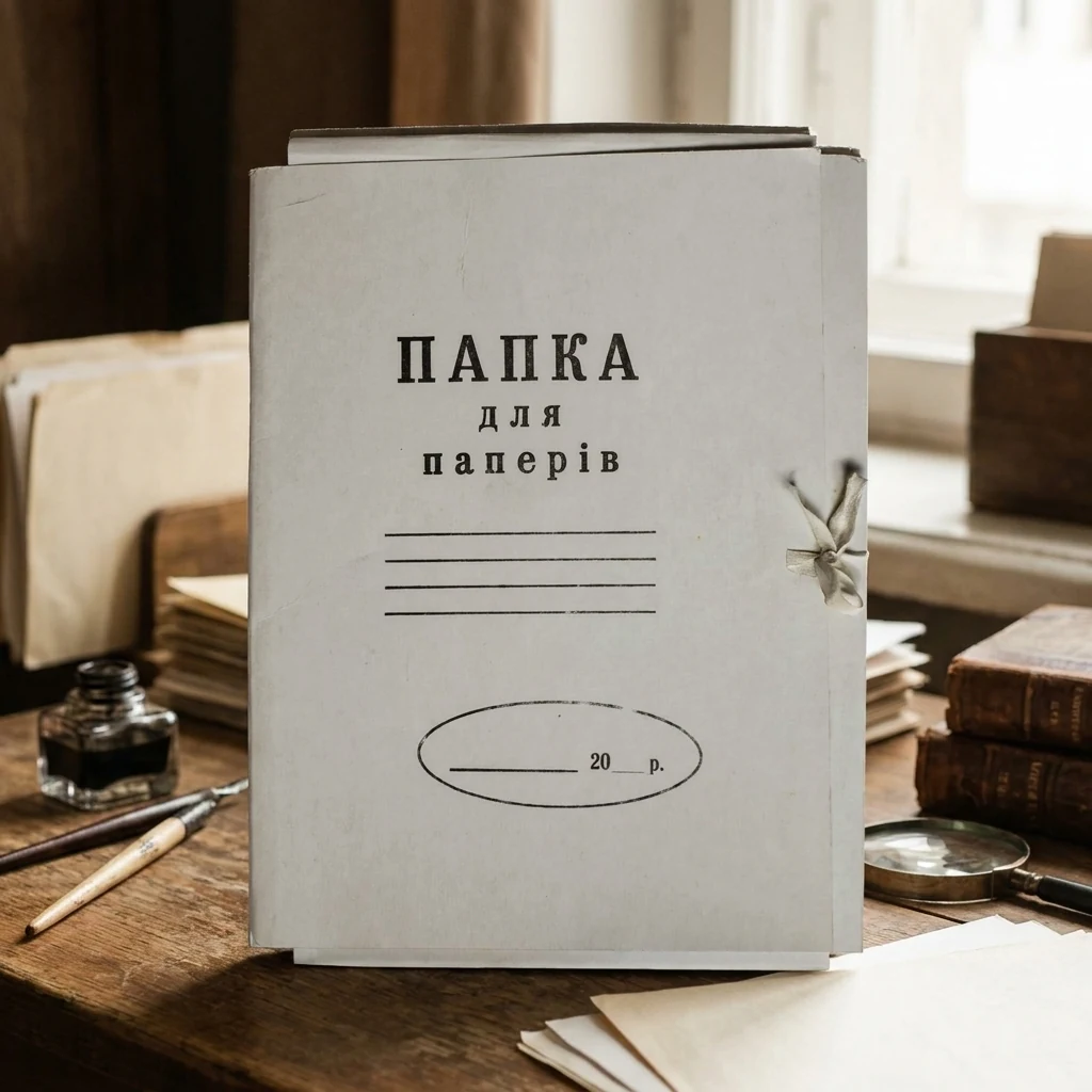 Папка для паперів А4 на зав`язках 0,4мм
