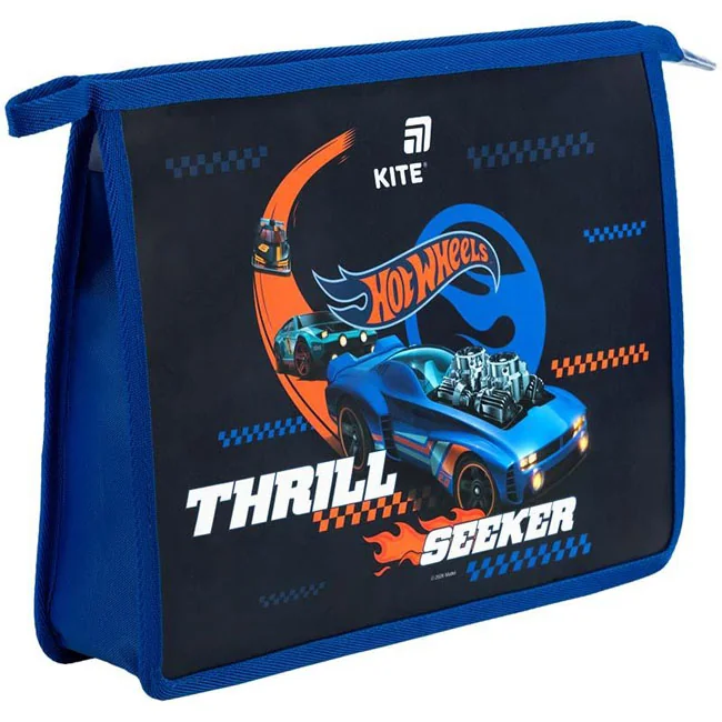 Папка для зошитів А4 на блискавці "Hot Wheels" Kite