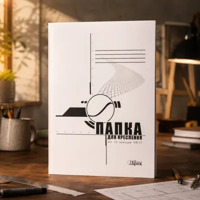 Папка для креслення А3 10 аркушів ПВ-17 Бріск А3 10л. 160гр ПВ-17
