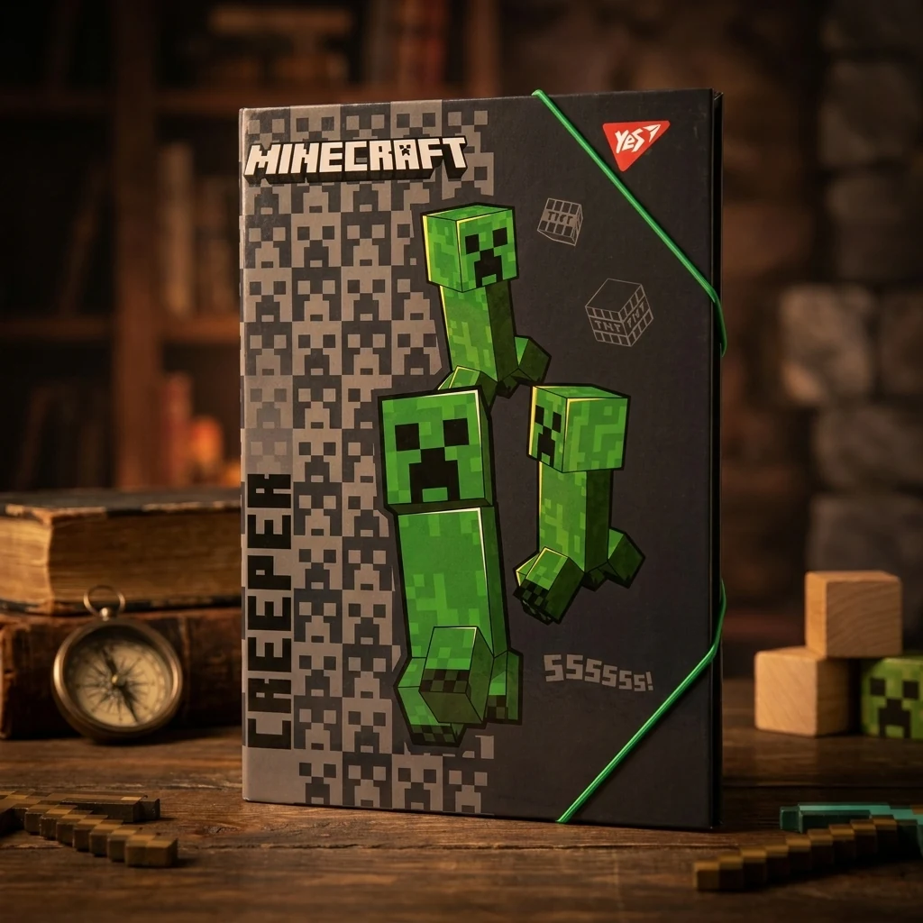 Папка для праці А4 Yes картонна Minecraft 500247 — Шкільні канцтовари