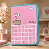 Папка факультативна YES А4 пласт на блискавці Pusheen Hearts з внутр кишенею 492222 — фото 1