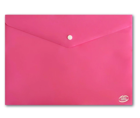 Папка-конверт А4 на кнопці пастельно-рожева — фото 2