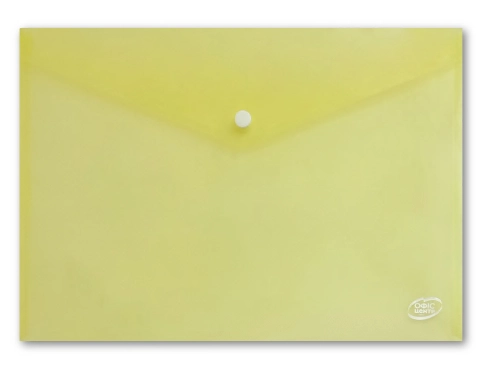 Папка-конверт A4 на кнопці пастельно-жовта — фото 2