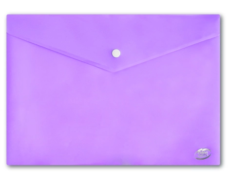 Папка-конверт А5 прозора на кнопці фіолетова — фото 2