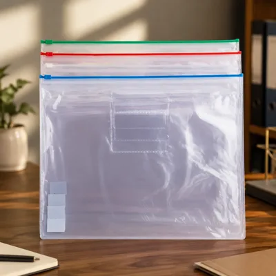 Папка-конверт на блискавці zip-lock А4 глянцева асорті BUROMAX
