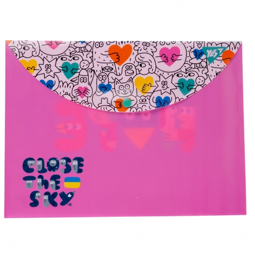 Папка-конверт YES А4 на кнопці Stand with Ukraine — фото 2