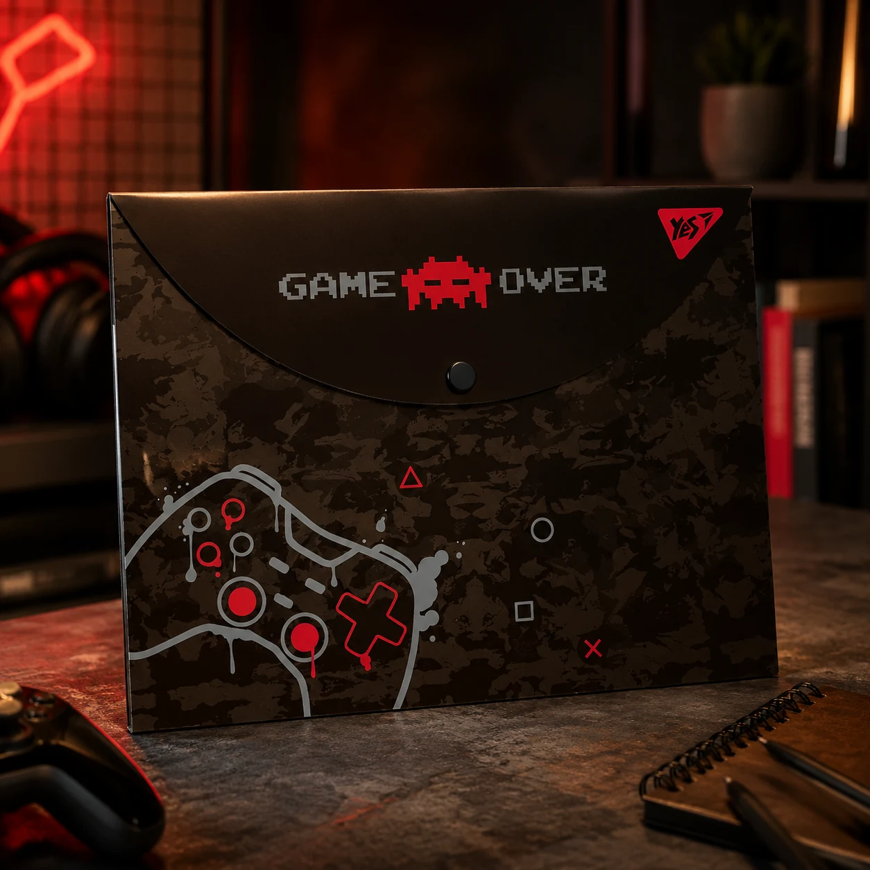 Папка-конверт YES на кнопці А4 Gamer — Шкільні канцтовари