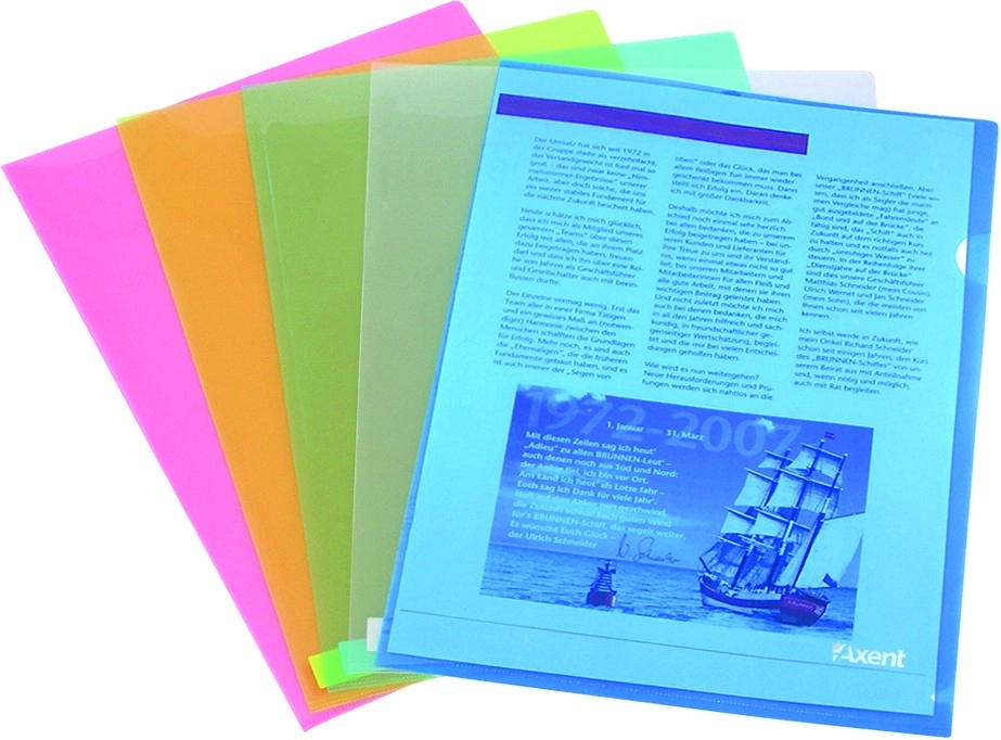 Папка кутик А4 180 мкм зелена AXENT — фото 2