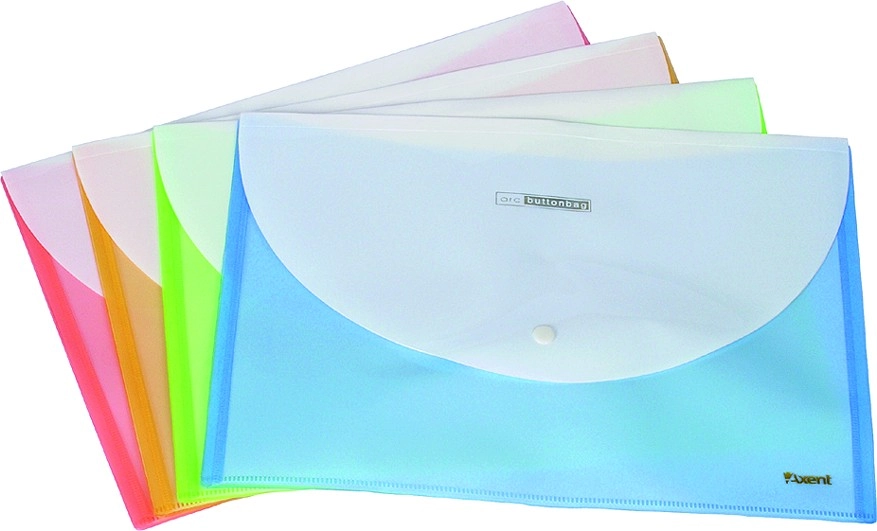 Папка на кнопці А4 напівпрозора Axent — фото 2