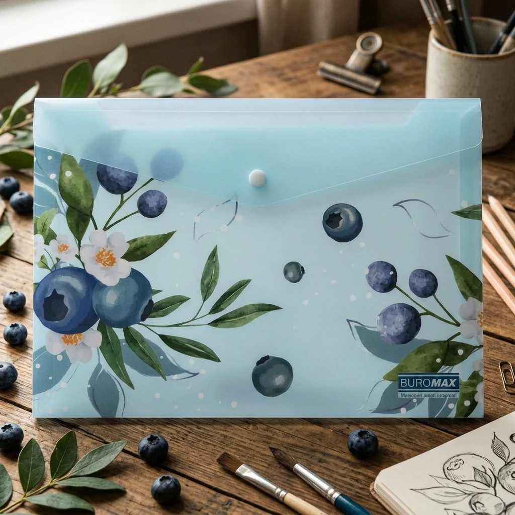 Папка на кнопці А4 "Blueberry " 180 мкм Axent