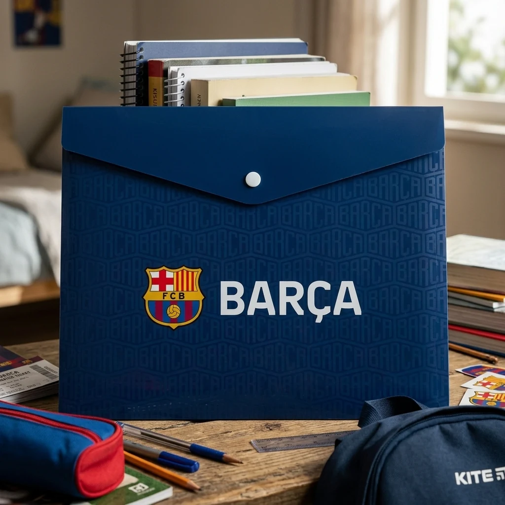 Папка на кнопці А4 кольорова "Barcelona" Kite