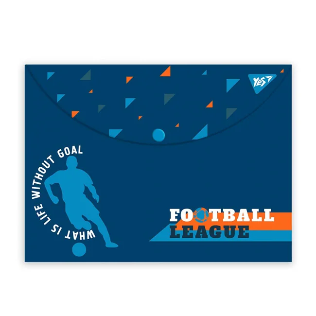 Папка на кнопці А4 кольорова "Football"