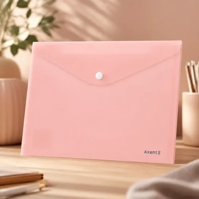 Папка на кнопці А5 Pastelini Axent рожева 1522-10-A
