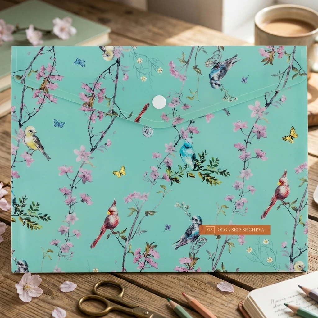 Папка на кнопці А5 "Spring" 180 мкм Axent