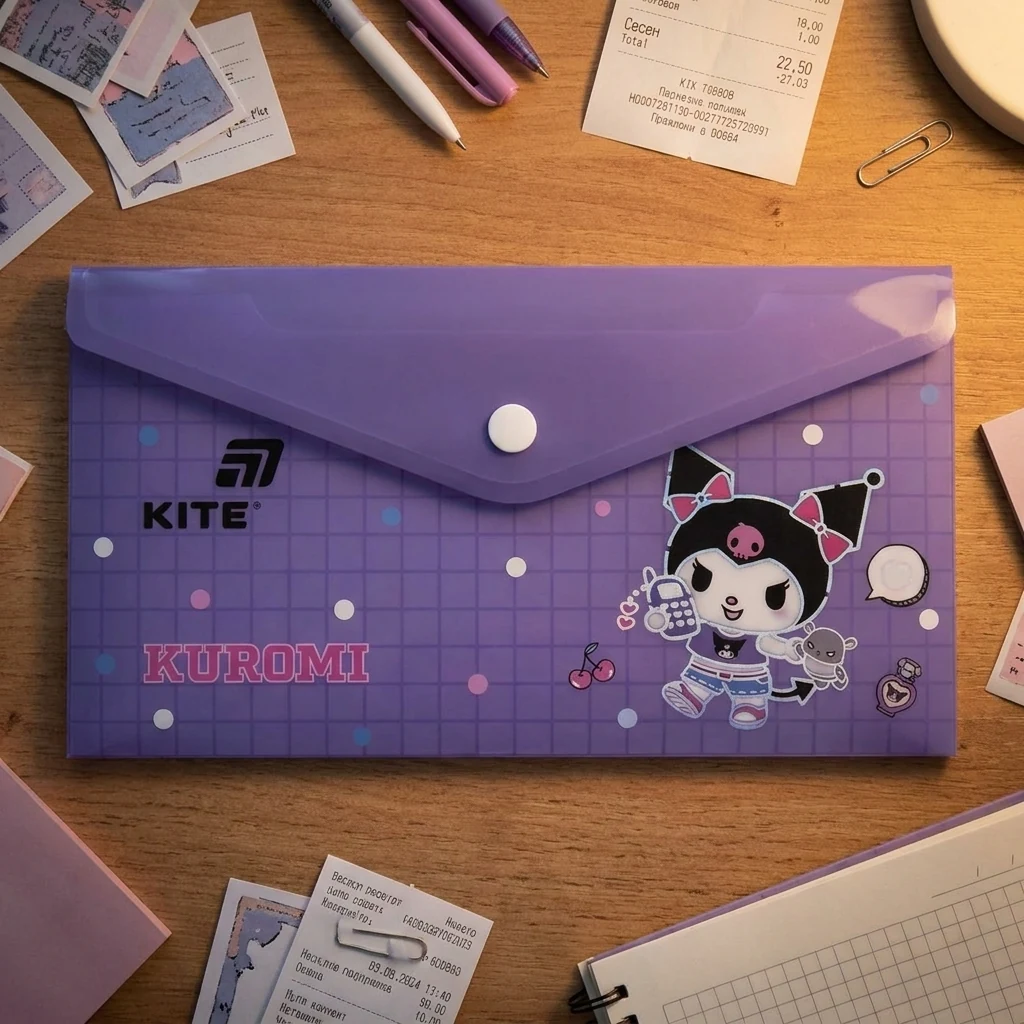 Папка на кнопці В6 "Kuromi" Kite