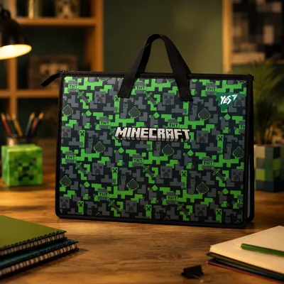 Папка-портфель А3 Yes Minecraft з тканинними ручками