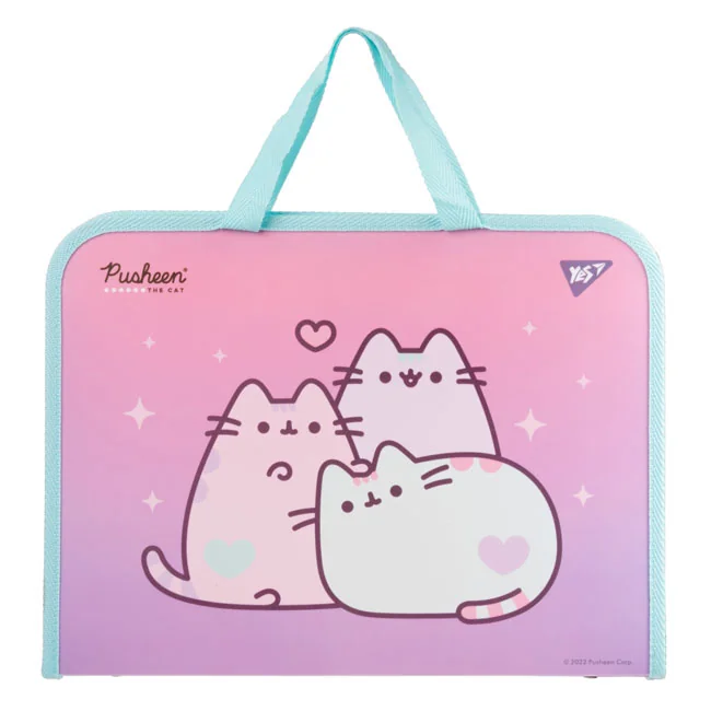 Папка-портфель шкільна А4, пластикова на блискавці "Pusheen" YES — фото 3