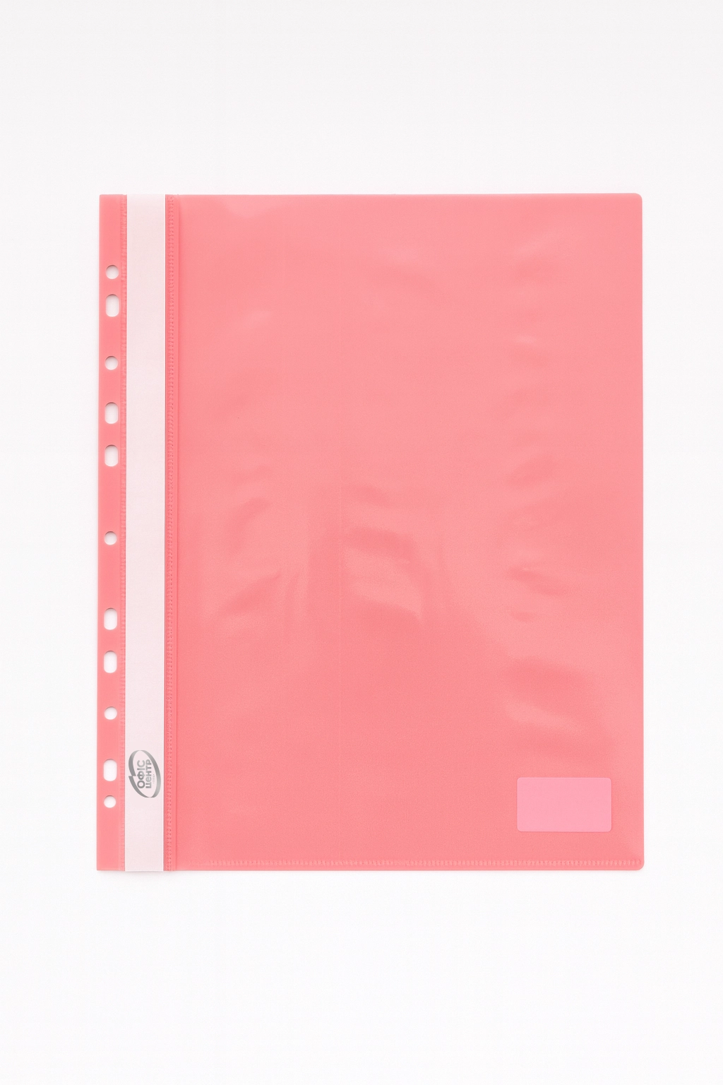 Папка-швидкозшивач А4 пастельна рожева з перфорацією — фото 3