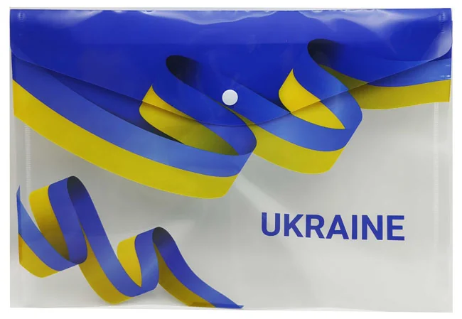 Папка з кнопкою А4 кольорова "Україна" 180 мкм — фото 2