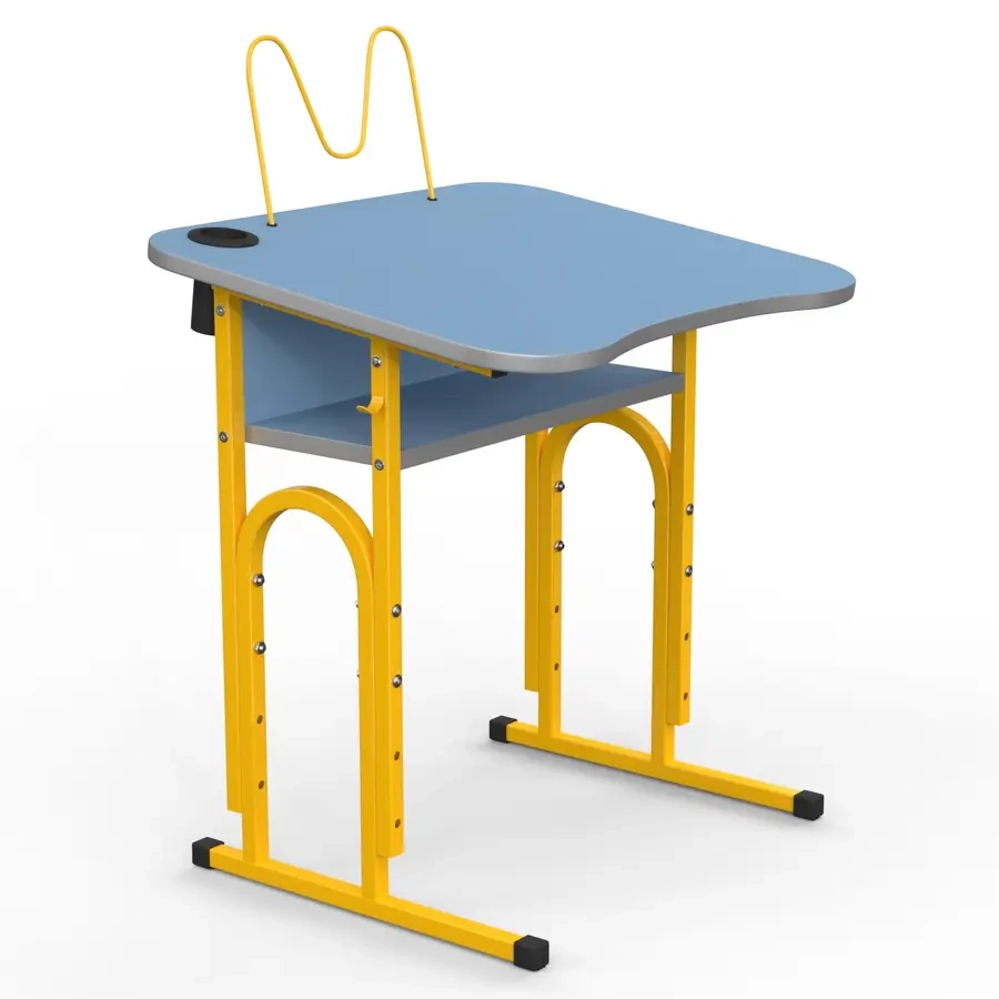 Парта шкільна ергономічна05 регул нахил /стакан для ручок/4-6зр гр 600х500 — фото 2