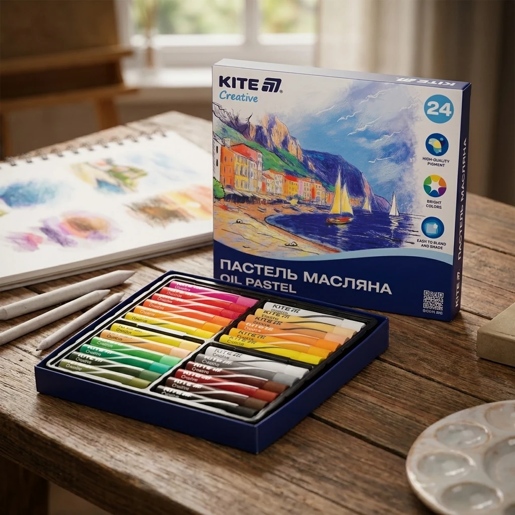 Пастель масляна Kite 24 кольори Creative K-200-24