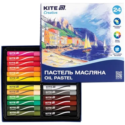 Пастель масляна Kite 24 кольори Creative K-200-24