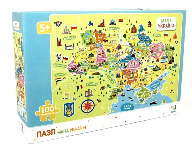 Пазли 100 елементів 5+ "Карта України" 46*64 см Україна — фото 2