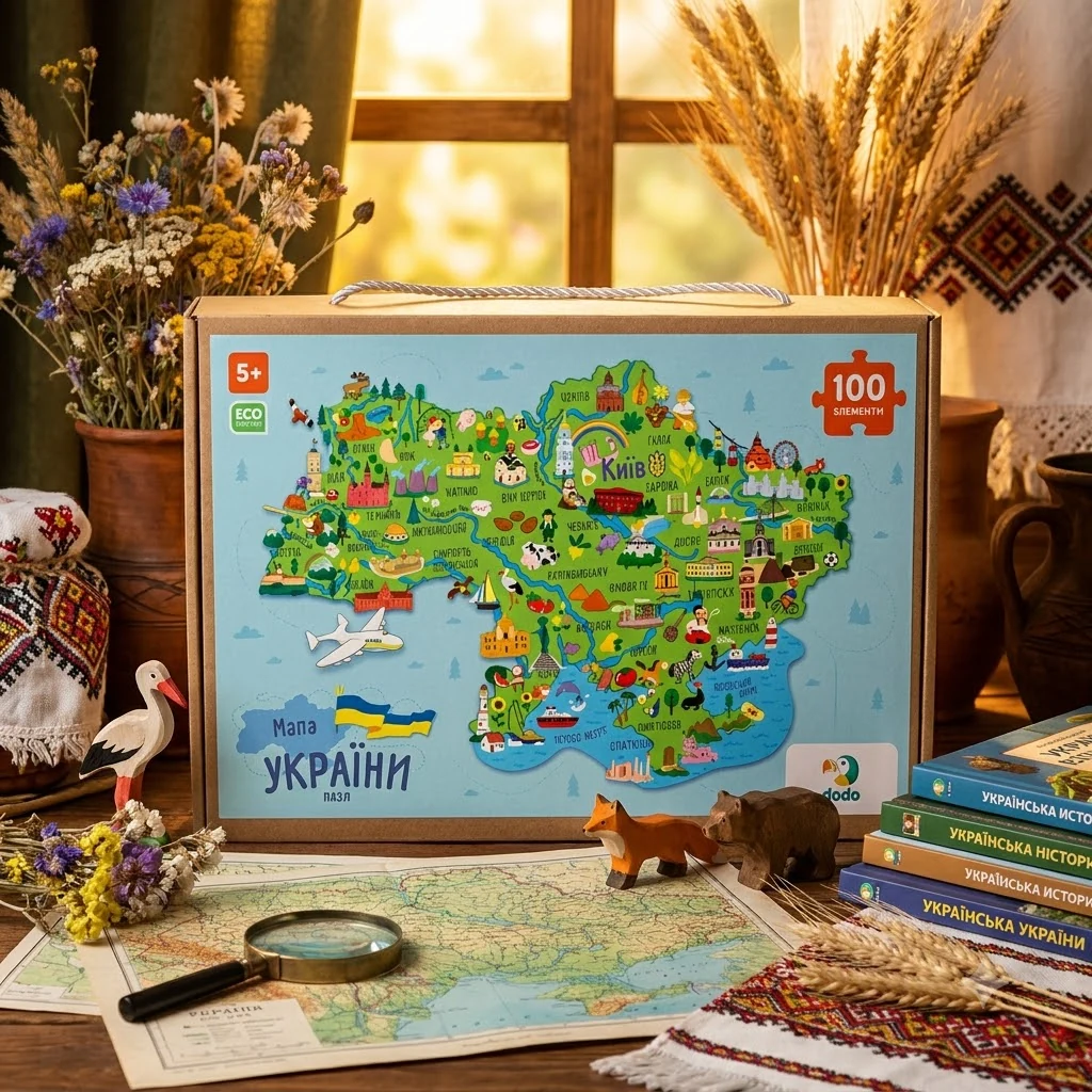 Пазли 100 елементів 5+ "Карта України" 46*64 см Україна