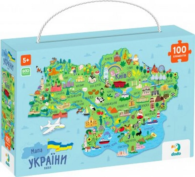 Пазли 100 елементів 5+ "Карта України" 46*64 см Україна