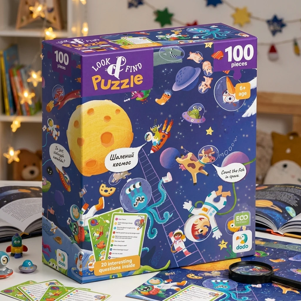 Пазли 100 елементів 5+ "Шалений космос" 33*47 см Україна