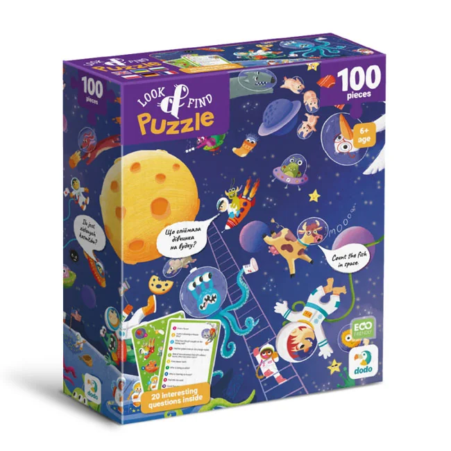 Пазли 100 елементів 5+ "Шалений космос" 33*47 см Україна