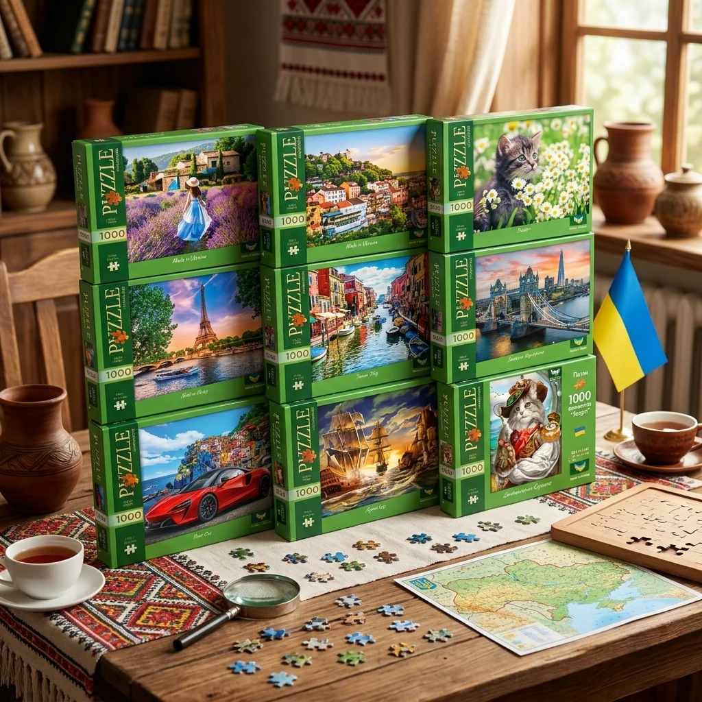 Пазли 1000 елементів "Асорті" 39*29 см Україна