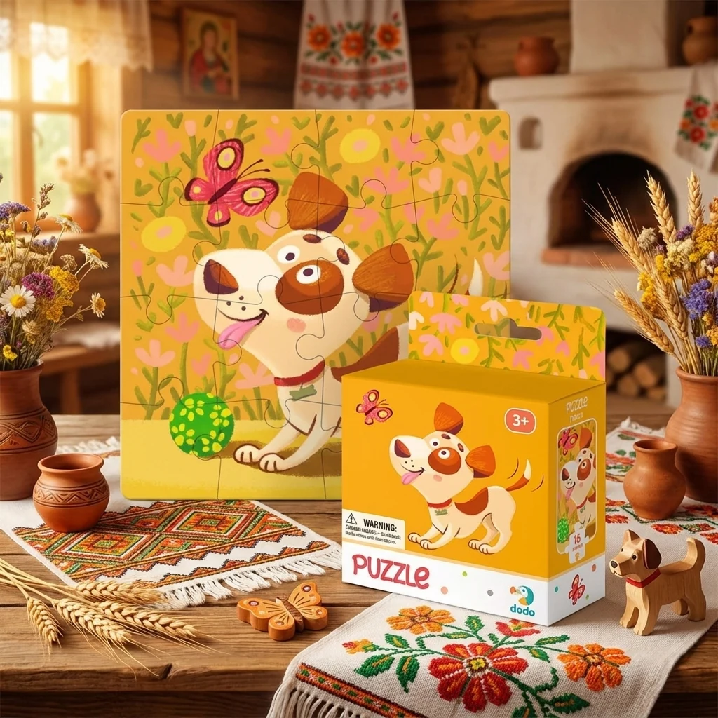 Пазли 16 елементів 3+ "Песик" 22*22 см Україна