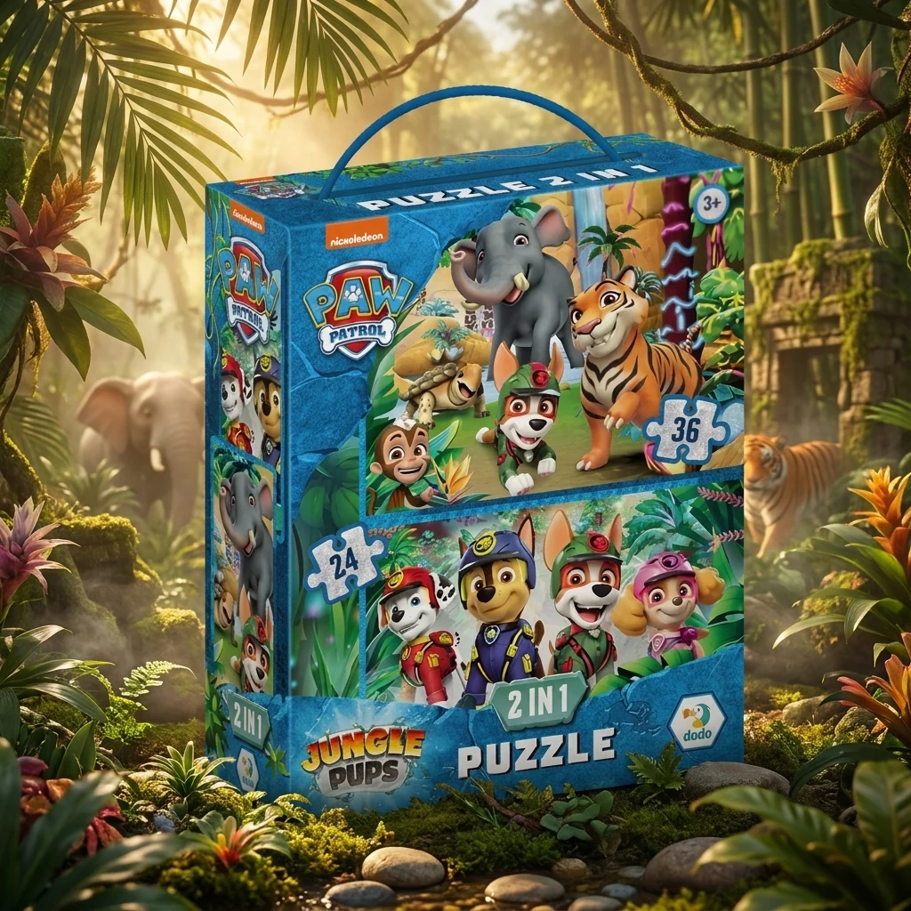 Пазли 24-36 елементів 4+ "Paw Patrol: Пригоди у Джунглях" 21*27 см Україна