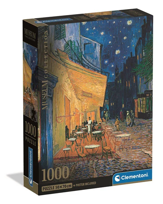 Пазли Clementoni (1000 ел.) "Нічна тераса кафе" Ван Гог" (50х70) — фото 2