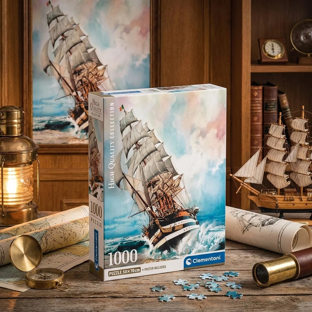 Пазли Clementoni (1000 ел.) Вітрильник «Амеріго Веспуччі» (50х70)