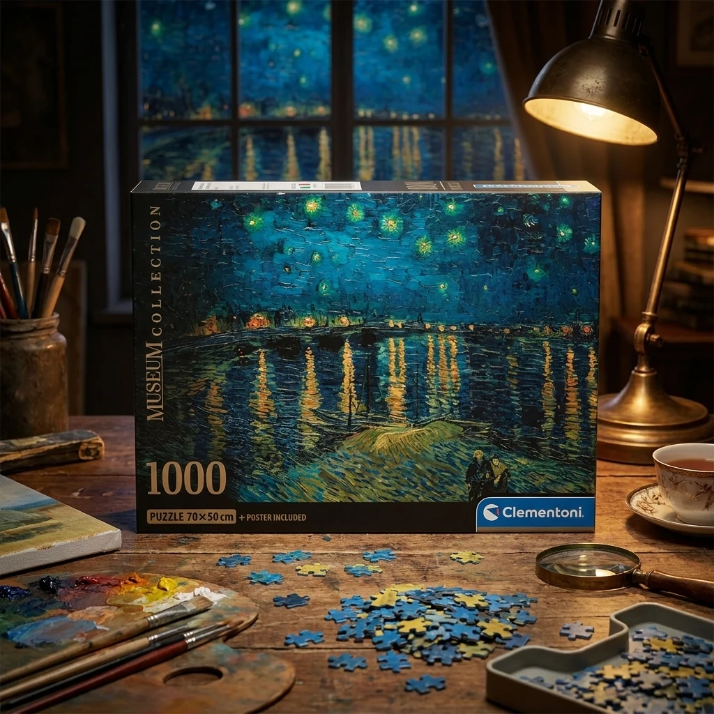 Пазли Clementoni (1000 ел.) "Зоряна ніч над Роною" Ван Гог" (50х70)
