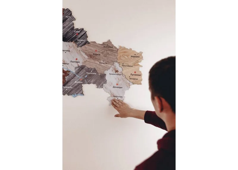Пазли дерев'яні настінні 43 ел. "Карта України" 160х110 см — фото 6