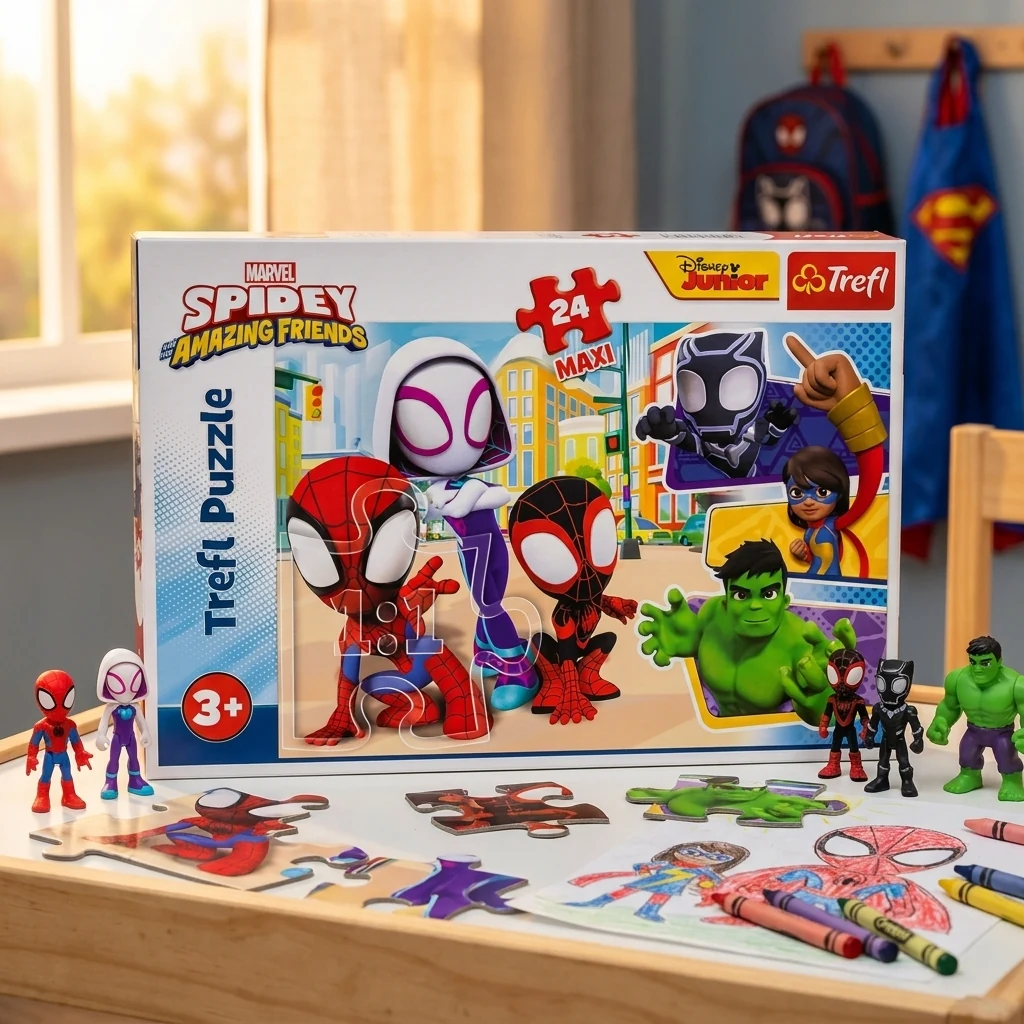 Пазли Trefl 24 Maxi Spiderman Спайді та його друзі — Настільні ігри