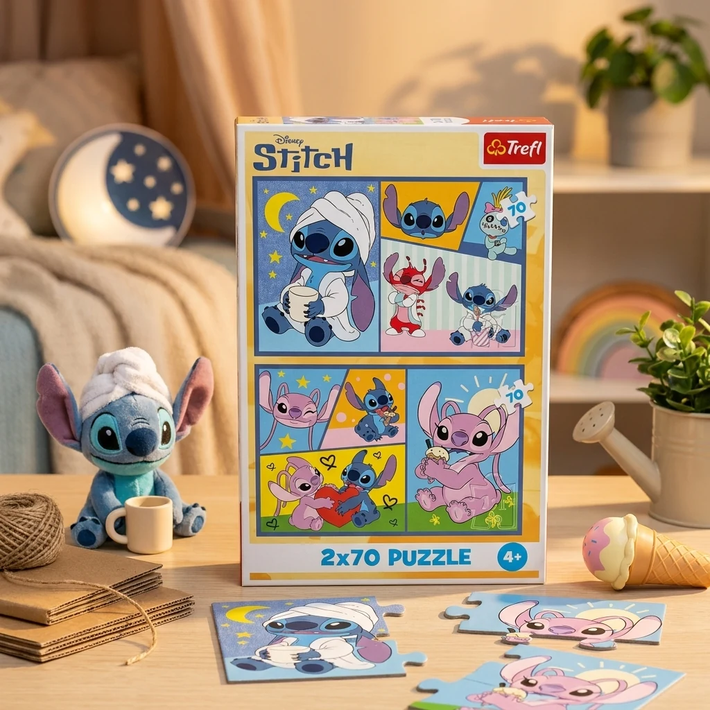 Пазли Trefl 2x70 Lilo&Stitch Зі Стічем не нудно