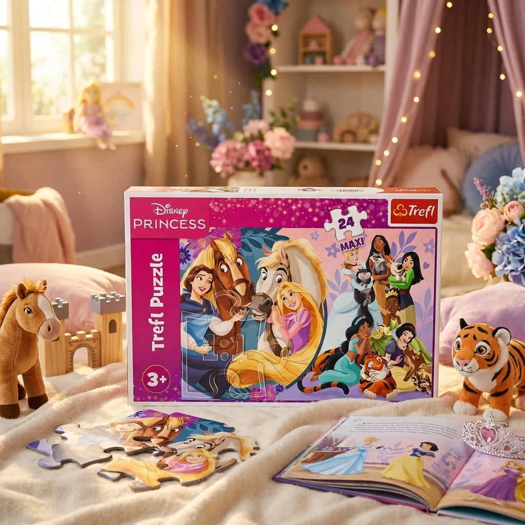 Пазли Trefl 3+ (24 ел. МАХІ) "Disney Princess Посмішка дружби" (60х40)