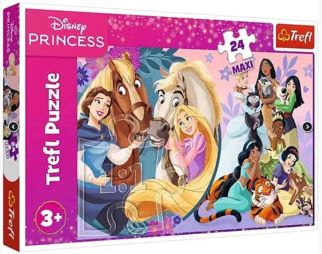 Пазли Trefl 3+ (24 ел. МАХІ) "Disney Princess Посмішка дружби" (60х40) — фото 2