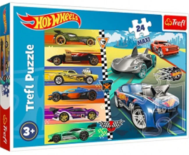 Пазли Trefl 3+ (24 ел. МАХІ) "Hot Wheels.Швидкі гонки" (60х40) — фото 2