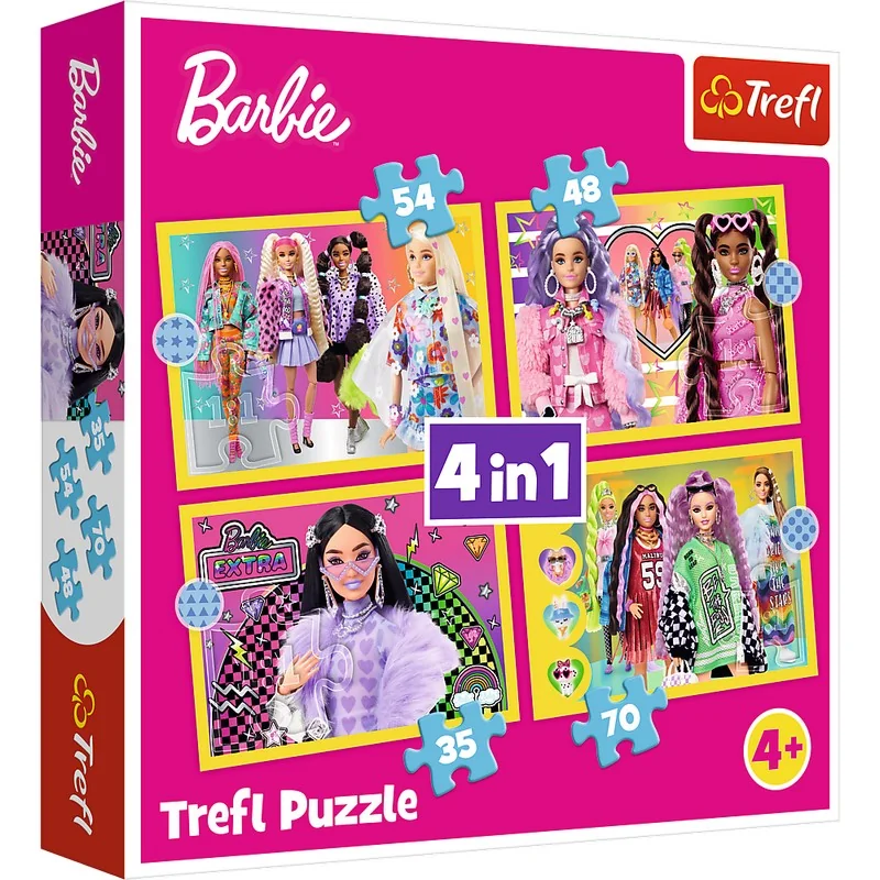 Пазли Trefl 4+ (4 в 1) "Веселий світ Барбі" (28.5х20.5) — фото 2
