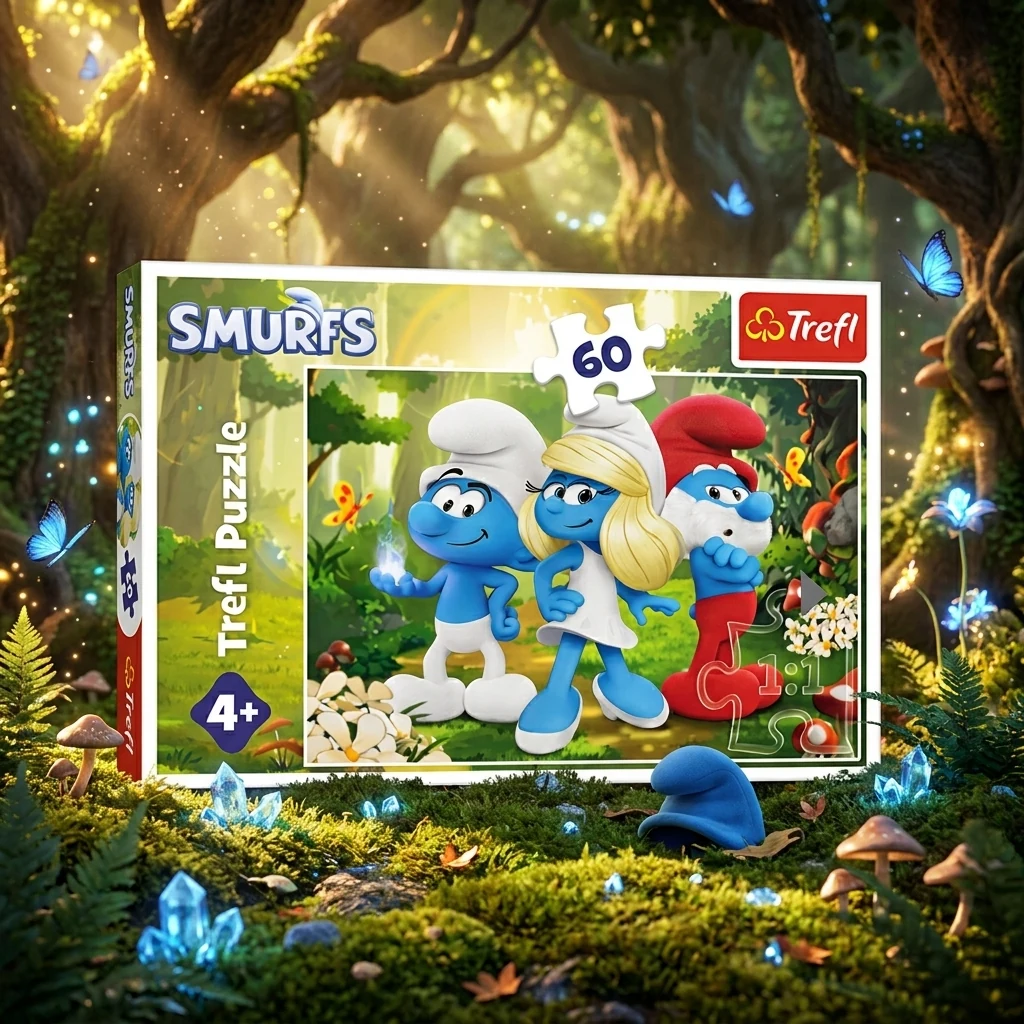 Пазли Trefl 4+ (60 ел.) "The Smurfs Зачарований ліс" (22х33)