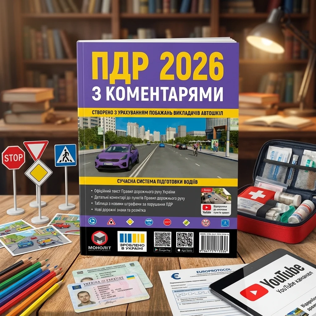 ПДР 2026 з коментарями та ілюстраціями. Моноліт