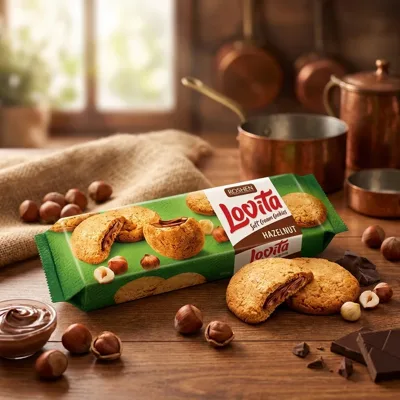 Печиво  Lovita Soft Cream Cookies hazelnut ККФ 127г