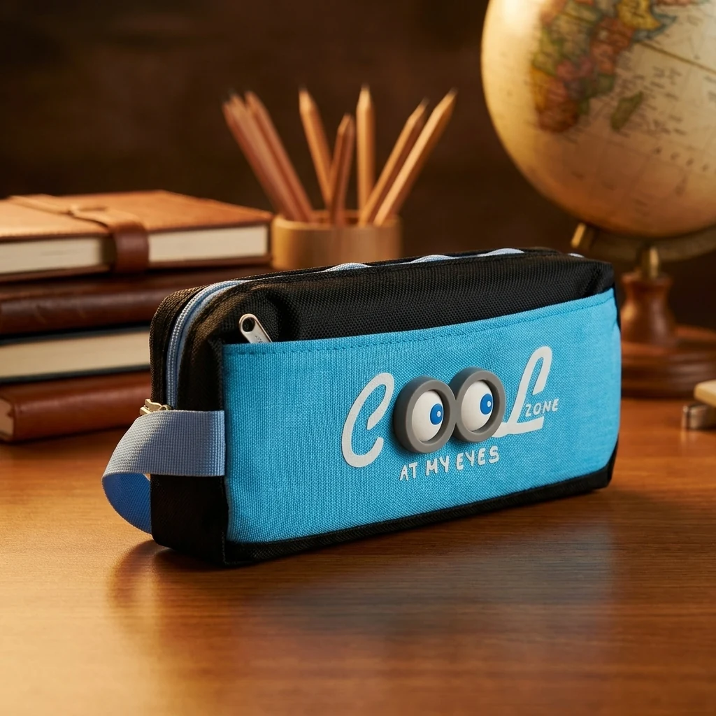 Пенал на 2 відділення C-6402-blue