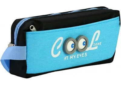Пенал на 2 відділення C-6402-blue